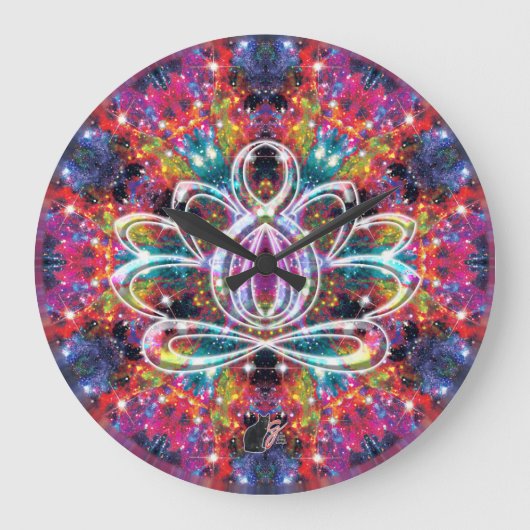 コーサクションゼンロータス時計 ラージ壁時計 (正面)