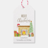 コージィパーソナライズされたクリスマスラベル – ホリデーギフトラベル ギフトタグ (正面)