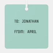 コージィメリークリスマスキツネギフトオーナメント メタルオーナメント (裏面)