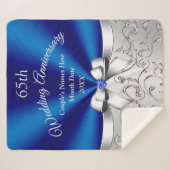 コージパーソナライズされたー65結婚周年記念プレゼント シェルパブランケット (正面(横))