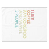 コージプー犬のオーナーギフトコーヒー愛おもしろい好ヴィンテージ テーブルクロス (正面(横))