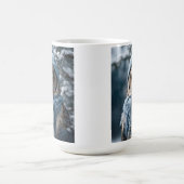 コージーお洒落ウィンターワンダーランドフクロウ コーヒーマグカップ (中央)