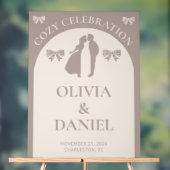 コージーお祝い | ミニマル秋の結婚式 アクリルサイン (ニュートラル)