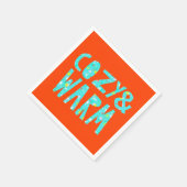 コージーと暖かい スタンダードカクテルナプキン (角)