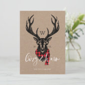 コージーと暖かい | Red Buffalo Plaidトナカイ・モノグラム シーズンカード (スタンド正面)