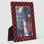 コージーと暖かい | Red Buffalo Plaid Familyフォトフレーム フォトプラーク (側面)