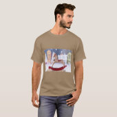 コージーな冬の休日 グラフィック Tシャツ (正面フル)