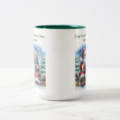 コージーアップクリスマス応援コーヒーマグ ツートーンマグカップ (中央)