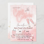 コージーウィズカクテルニューイヤーズPJパーティの招待状 招待状 (正面/裏面)