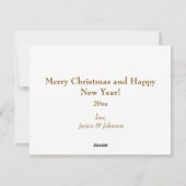 コージーウィンターキャビン&雪だるま | 水彩クリスマス シーズンカード (裏面)