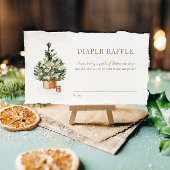 コージーウィンタークリスマスベビーおむつラッフル エンクロージャーカード