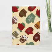 コージーウィンタークリスマスホリデーミッテンス シーズンカード (正面)