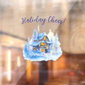 コージーウィンターコテージホリデー応援デコールビジネス ウィンドウサイン (シート2)