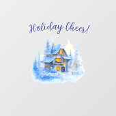 コージーウィンターコテージホリデー応援デコールビジネス ウィンドウサイン (シート)