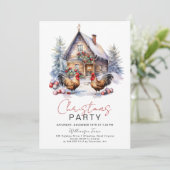 コージーウィンターチキンファームクリスマスパーティー 招待状 (スタンド正面)