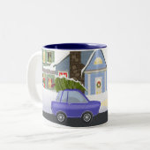 コージーウィンターナイトクリスマスビレッジ ツートーンマグカップ (正面左)