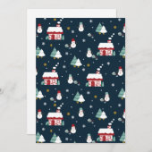 コージーウィンターナイトビレッジアンド雪だるま サンキューカード (正面/裏面)