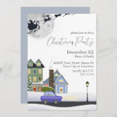 コージーウィンターナイトビレッジクリスマスパーティー 招待状 (正面/裏面)