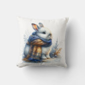 コージーウィンターバニーウサギ クッション (正面)
