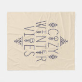 コージーウィンタービベスデザイン フリースブランケット (正面(横))