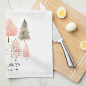 コージーウィンタービベスパステルボホツリークリスマス キッチンタオル (四つ折り)