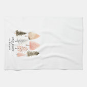 コージーウィンタービベスパステルボホツリークリスマス キッチンタオル (横)