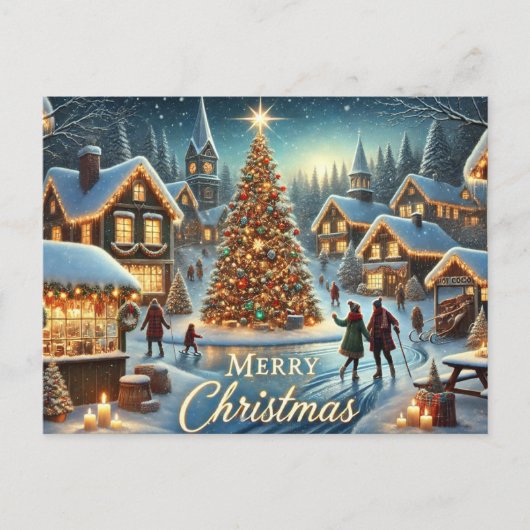 コージーウィンタービレッジクリスマス ポストカード (正面)