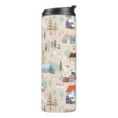 コージーウィンタービレッジシーンパターン タンブラー (回転左)
