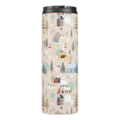 コージーウィンタービレッジシーンパターン タンブラー (裏面)