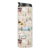 コージーウィンタービレッジシーンパターン タンブラー (回転右)