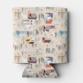 コージーウィンタービレッジシーンパターン 缶クーラー (裏面)