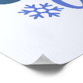 コージーウィンタービーブススノーフレークタイポグラフィ ポスター (角)