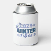 コージーウィンタービーブススノーフレークタイポグラフィ 缶クーラー (缶裏面)