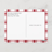 コージーウィンターファームカントリーチキンクリスマスパーティー ポストカード (裏面)