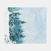 コージーウィンターフォレスト フリースブランケット (正面(横))