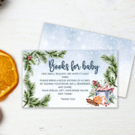 コージーウィンターホットココアスノーリーブズベビーチケット エンクロージャーカード