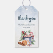 コージーウィンターホットココアスノーリー結婚ズ ギフトタグ (正面)