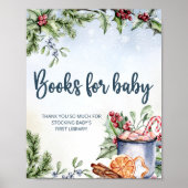 コージーウィンターホットココア雪の本ベビーポスター ポスター (正面)