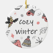 コージーウィンターホリデイセラミックオーナメント セラミックオーナメント (裏面)