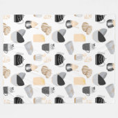 コージーウィンターホームパターン フリースブランケット (正面(横))