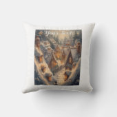 コージーウィンターマウンテンシーン装飾用クッション- 16インチx 16 クッション (裏面)