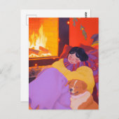 コージーウィンターモーニング ポストカード (正面/裏面)