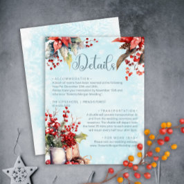 コージーウィンターローワンベリーブーケ結婚の詳細 エンクロージャーカード