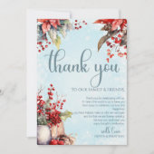 コージーウィンターローワンベリーブーケ結婚ーズ サンキューカード (正面)