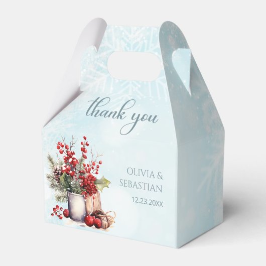 コージーウィンターローワンベリーブーケ結婚ーズ フェイバーボックス (正面サイド)