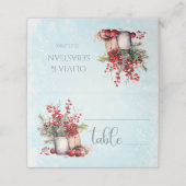 コージーウィンターローワンベリーブーケ結婚ーズ プレイスカード (外部開封)