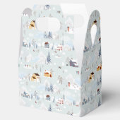 コージーウィンターワンダーランドアイススケートで滑るビレッジパターン フェイバーボックス (オープン)