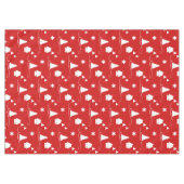 コージーウィンターワンダーランドパターンホリデーテーブルクロス テーブルクロス (正面(横))