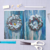 コージーウェルカムウィンターリース&バード 薄葉紙 (クラフト)