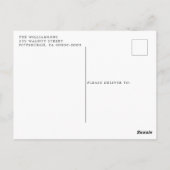 コージーウォーターカラーホームクリスマスパーティの招待状 ポストカード (裏面)